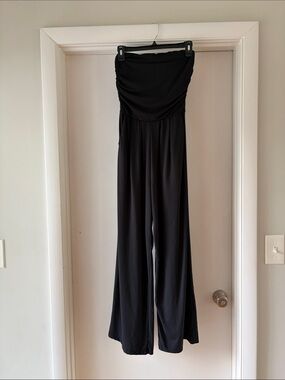 Strapless Black Wide-Leg Jumpsuit